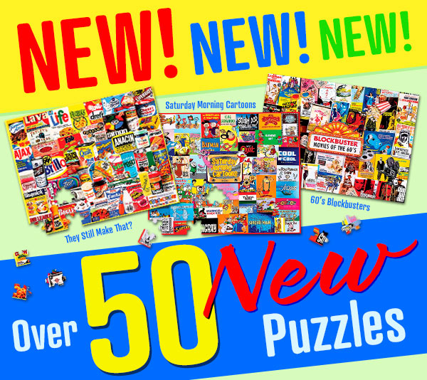 NEW! NEW! NEW! Over 50 New Puzzles - They Still Make That? - Saturday Morning Cartoons - 60's Blockbusters