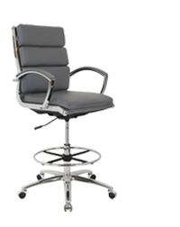 Interion® Antimicrobial Leather Executive Stool - Shop Now