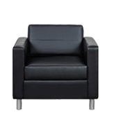 Interion® Antimicrobial Leather Club Chair - Shop Now