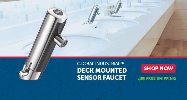 Global Industrial™ Deck Mounted Sensor Faucet | Free Shipping - Shop Now