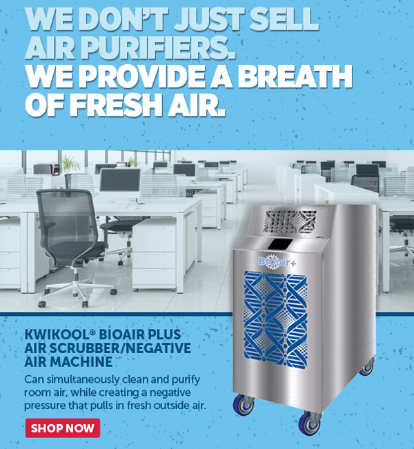 Kwikool® Bioair Plus Air Scrubber / Negative Air Machine - Shop Now