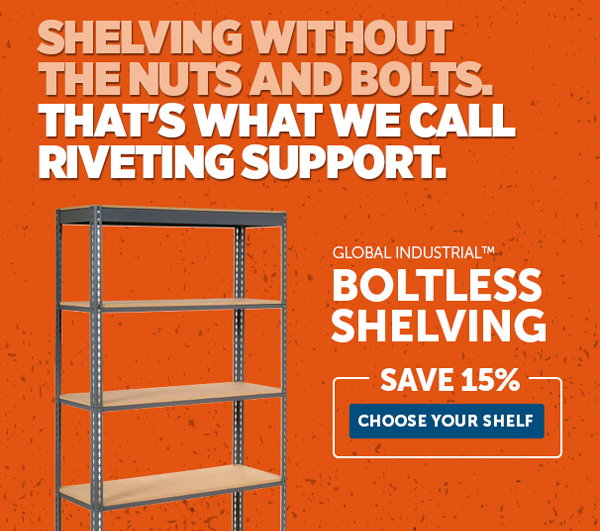 Global Industrial™ Boltless Steel Shelving Save 15% - Choose Your Shelf