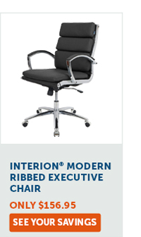 Interion® Modern Ribbed Executive Chair - See Your Savings