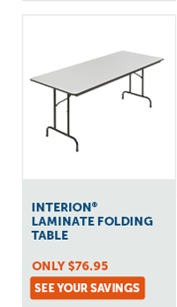 Interion® Laminate Folding Table - See Your Savings