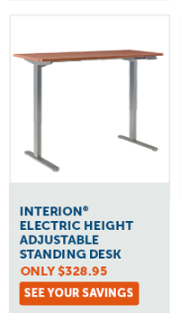 Interion® Electric Height Adjustable Standing Desk - See Your Savings