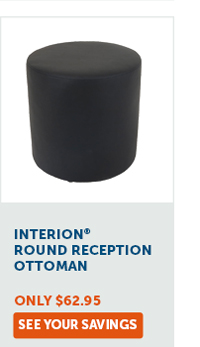 Interion® Round Reception Ottoman - See Your Savings