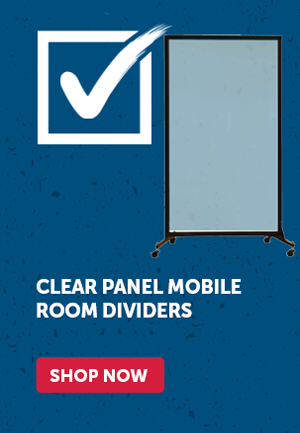 Clear Panel Mobile Room Dividers - Shop Now