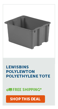 LewisBins Polylewton Polyethylene Tote | Free Shipping* - Shop This Deal