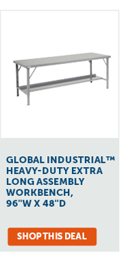 Global Industrial™ Heavy-Duty Extra Long Assembly Workbench, 96"W x 48"D - Shop This Deal