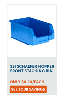 SSI Schaefer Hopper Front Stacking Bin | Only $6.20/ea - See Your Savings