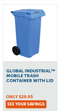 Global Industrial™ Mobile Trash Container with Lid | Only $29.95 - See Your Savings