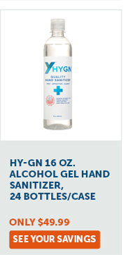 HY-GN 16 oz. Alcohol Gel Hand Sanitizer, 24 Bottles/Case | Only $49.99 - See Your Savings