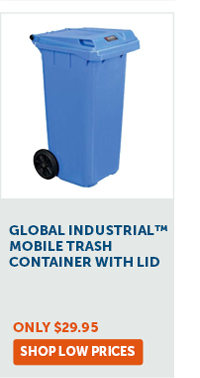 Global Industrial™ Mobile Trash Container with Lid - Shop Low Prices