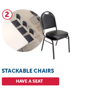 2. Stackable Chairs - Have A Seat