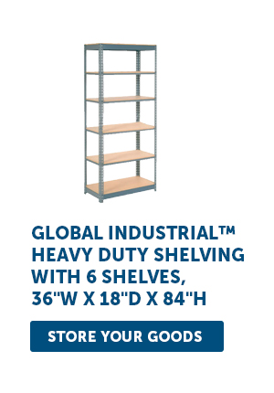 Global Industrial™ Heavy Duty Shelving with 6 Shelves, 36"W x 18"D x 84"H