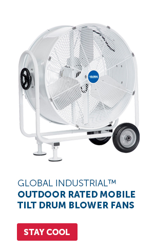 Global Industrial™ Outdoor Rated Mobile Tilt Drum Blower Fans - Stay Cool