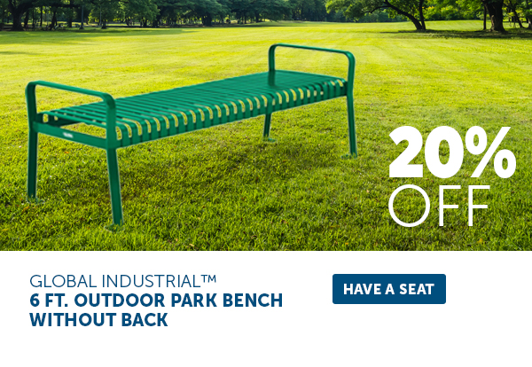 Global Industrial™ 6 ft. Outdoor Park Bench without Back - Have A Seat