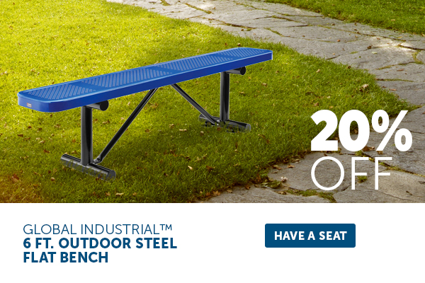 Global Industrial™ 6 ft. Outdoor Steel Flat Bench - Have A Seat