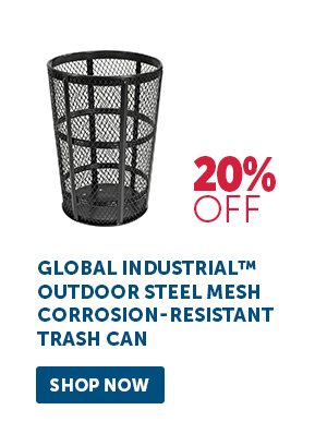 Global Industrial™ Outdoor Steel Mesh Corrosion-Resistant Trash Can - Shop Now