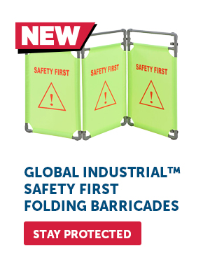 Global Industrial™ Safety First Folding Barricades - Stay Protected