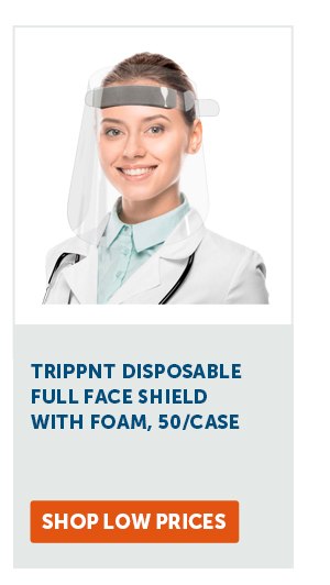 TrippNT Disposable Full Face Shield With Foam, 50/Case - Shop Low Prices