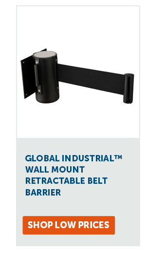 Global Industrial™ Wall Mount Retractable Belt Barrier - Shop Low Prices