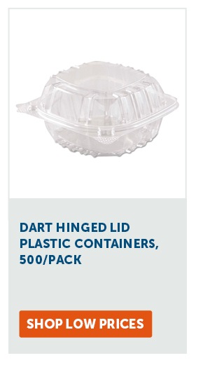 Dart Hinged Lid Plastic Containers, 500/Pack - Shop Low Prices