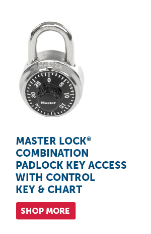 Master Lock® Combination Padlock Key Access with Control Key & Chart - Shop More