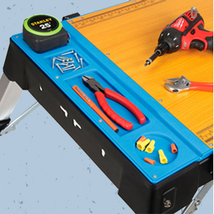 Global Industrial™ 4-in-1 Portable Workbench With Power Strip