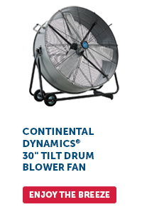 Continental Dynamics® 30" Tilt Drum Blower Fan - Enjoy The Breeze