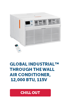 Global Industrial™ Through The Wall Air Conditioner, Cool Only, 12,000 BTU, 115V - Chill Out