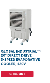 Global Industrial™ 20" Direct Drive 3-Speed Evaporative Cooler, 120V - Chill Out