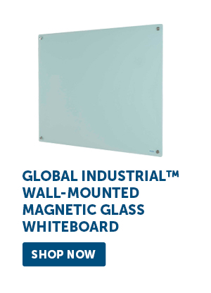 Global Industrial™ Wall-Mounted Magnetic Glass Whiteboard - Shop Now