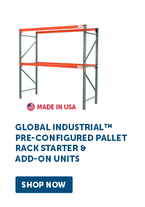 Global Industrial™ Pre-Configured Pallet Rack Starter & Add-On Units - Shop Now