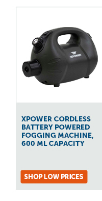 XPOWER Cordless Battery Powered Fogging Machine, 600 ml Capacity - Show Low Prices