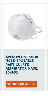 Approved Vendor N95 Disposable Particulate Respirator Mask, 20/Box - Shop Low Prices