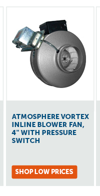 Atmosphere Vortex Inline Blower Fan, 4" with Pressure Switch - Shop Low Prices