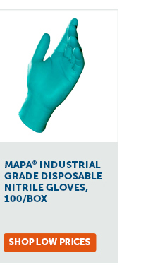 MAPA ® Industrial Grade Disposable Nitrile Gloves, Powder-Free, 100/Box - Shop Low Prices