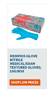 Memphis Glove Nitrile Medical/Exam Textured Gloves, Powder-Free, 100/Box - Shop Low Prices