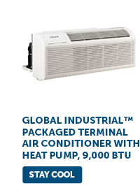 Global Industrial™ Packaged Terminal Air Conditioner with Heat Pump, 9,000 BTU - Stay Cool