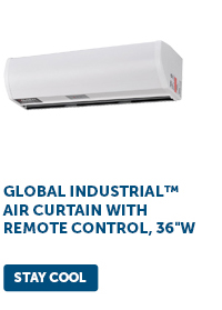 Industrial™ Air Curtain with Remote Control, 36"W - Stay Cool