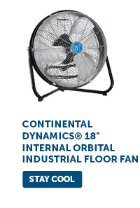 Continental Dynamics® 18" Internal Orbital Industrial Floor Fan - Stay Cool