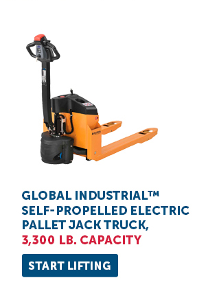 Global Industrial™ Self-Propelled Electric Pallet Jack Truck, 3,300 Lb. Capacity - Start Lifting