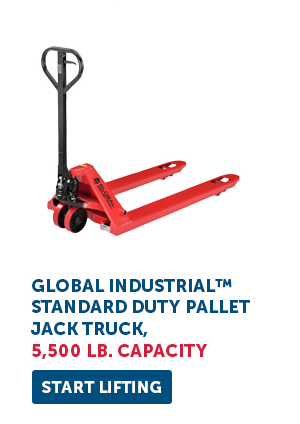 Global Industrial™ Standard Duty Pallet Jack Truck, 5,500 Lb. Capacity - Start Lifting