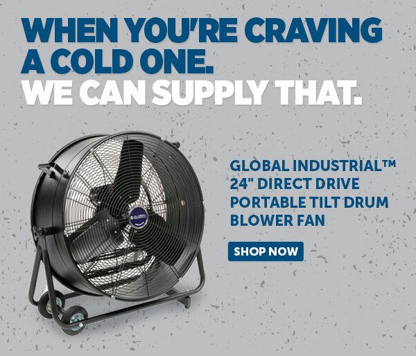 Global Industrial™ 24" Direct Drive Portable Tilt Drum Blower Fan - Shop Now