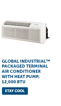 Global Industrial™ Packaged Terminal Air Conditioner with Heat Pump, 12,000 BTU - Stay Cool