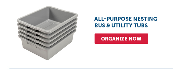 All-Purpose Nesting Bus & Utility Tubs - Organize Now