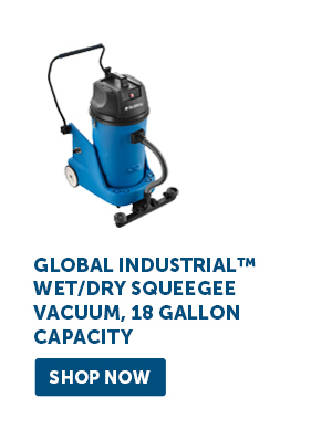 Global Industrial™ Wet/Dry Squeegee Vacuum, 18 Gallon Capacity - Shop Now