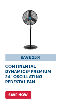 Continental Dynamics® Premium 24" Oscillating Pedestal Fan - Save Now