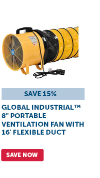 Global Industrial™ 8" Portable Ventilation Fan with 16' Flexible Duct - Save Now